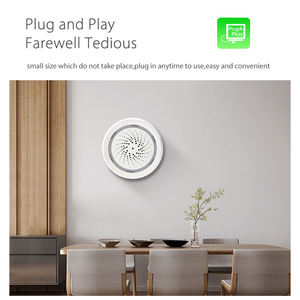 TY-192 Capteur d'alarme sirène WiFi Tuya avec capteur de température et d'humidité, prise en charge de l'alimentation par câble USB, compatible avec Echo Google Home - Product Image 4