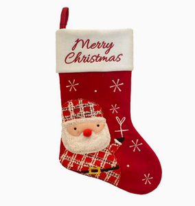 2026 New Christmas Stocking Cartoon Santa Snowman Reindeer Pattern Xmas Gift <strong>Bag</strong> Holiday Party Decoration Hanging Ornament - Product Image 1