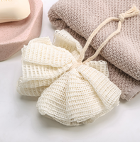 Éponge de bain en coton biologique biodégradable sans plastique, fleur de douche exfoliante douce, éponge en chanvre en maille