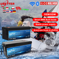 Baterai Lithium Isi Ulang AS Jerman 12v 24V 50ah 200AH Lifepo4 Paket Baterai 48V untuk RV, Perkemahan Luar Ruangan, Pembangkit Listrik