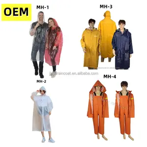 Mode Offre Spéciale à usage unique vêtements de pluie jetables d'urgence en PE manteaux de pluie imperméable poncho de pluie pour adultes imperméable