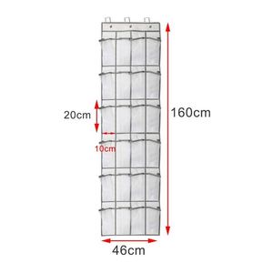 Custom 24-Pocket <b>Shoe</b> Organizer Modern Foldable <b>Wardrobe</b> Hanging Storage Over the Door for Bedroom Closet or Dorm Room - Product Image 3