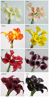 MTL007 Bunga Calla Lily PVC Artifisial Putih Realistis - Dekorasi Rumah/Meja Modern Buket Pernikahan Hari Valentine Tahun Baru