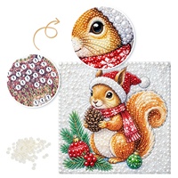 Tendance émergente : Kit de peinture perlée 5D Écureuil pour décoration de Noël, maison, salon, artisanat DIY, cadeau de Noël, Dropshipping Direct