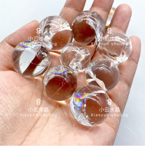 Sphère <span class=keywords><strong>de</strong></span> <span class=keywords><strong>cristal</strong></span> <span class=keywords><strong>de</strong></span> quartz clair naturel avec rutile, boule <span class=keywords><strong>de</strong></span> <span class=keywords><strong>cristal</strong></span> arc-en-ciel, décoration d'intérieur à <span class=keywords><strong>sept</strong></span> étoiles - Product Image 4