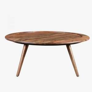 Table basse élégante et robuste faite à la main de haute qualité finie dans des teintes organiques une teinte de noyer naturel au prix de gros - Product Image 1