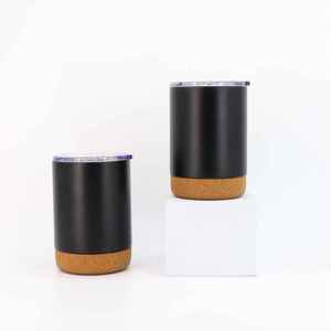 12oz Stainless Steel Cork Bottom Vacuum Tumbler 6-12 Hours Insulation Leak-Proof Eco-Friendly Portable <b>Coffee</b> & Beer Cup - Product Image 1