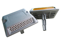 Reflector Prismático de Alta Intensidad y Brillo con 43/28 Perlas, Vástago de 60 mm, Clasificación IP68, Sin Necesidad de Alimentación, para Seguridad en Tráfico Intenso