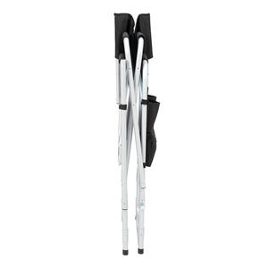 Silla de director DB 103*60*499cm 120kg Capacidad Superficie de tela negra Tubo de hierro redondo rociado de plástico Plata Blanco Cómodo" - Product Image 5