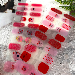 En gros, Bandes d'ongles en gel autocollantes, motif dessin animé, fruits et léopard, sans UV, imperméables, pour l'été et les fêtes - Product Image 4