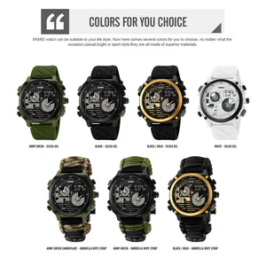 <span class=keywords><strong>Reloj</strong></span> Deportivo SKMEI 4 Time para Hombre con Pantalla LED, Cronómetro Digital, Calendario, <span class=keywords><strong>Reloj</strong></span>, Resistente al Agua 50M, Relojes de Pulsera con Alarma Hombre 2202 - Product Image 5