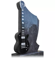 Conception personnalisée pierre de tête de guitare sculptée en granit noir de grande qualité