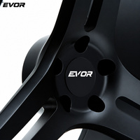Jantes forgées EVOR, nouvelle conception, 3 branches, en alliage d'aluminium noir chromé, monobloc, pour deux voitures, en promotion