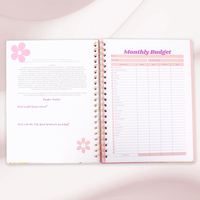 Vente en gros de planificateur de vie personnalisé Journal mensuel feuilles de calendrier objectif spirale repas planificateur habitude Tracker