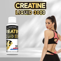 Solution liquide de créatine monohydrate personnalisable pour adultes, pré-entraînement et récupération musculaire, avec collagène