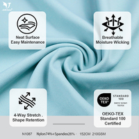 Vêtements de sport pour femmes, yoga, fitness, tissu de gym double face en nylon et élasthanne 40D, découpe libre, pour leggings et soutiens-gorge