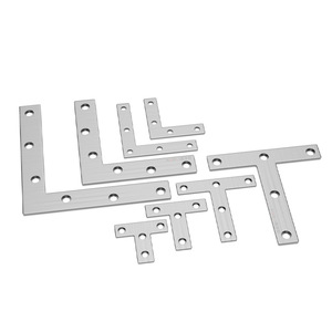 Support d'angle en acier inoxydable Kovalev, 90 degrés, en forme de L, finition brossée, connecteurs de quincaillerie renforcés - Product Image 2