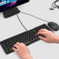 Clavier et souris filaires bon marché Sharerdp pour jeux sur ordinateur, accessoires informatiques