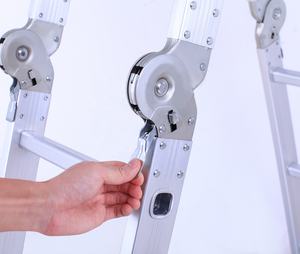 Portable réglable multi-usages 4*<span class=keywords><strong>3</strong></span> étapes petite charnière en aluminium échelle pliante <span class=keywords><strong>pliable</strong></span> - Product Image 4