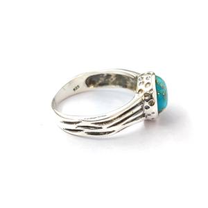 Anillo de Cobre Azul TQ, Anillo de Plata de Ley 925 con Piedras Preciosas, Colección Hecha a Mano de Cobre Azul TQ, Anillos Finos, Joyería de Plata, Precio al por Mayor - Product Image 3