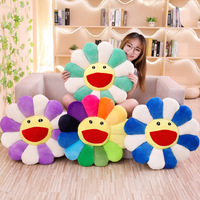 Cojín de Peluche Creativo con Diseño de Flor del Sol de Murakami, para Hogar u Oficina, Juguete de Peluche