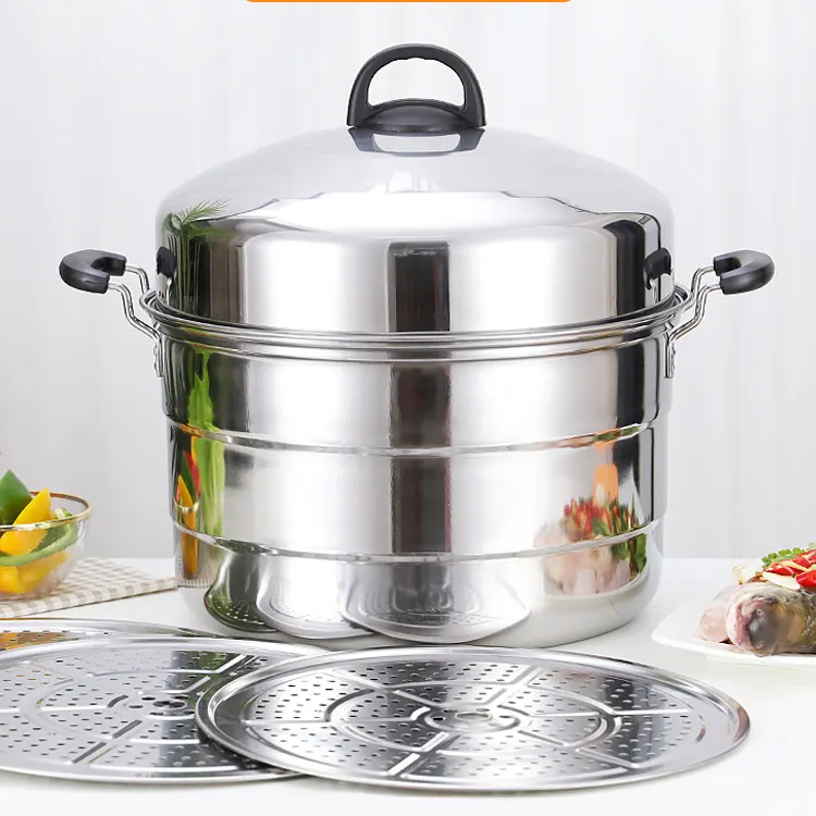 Large specification high quality multifunctional five layer stainless steel steamer pot kitchen steamer telecom steamer