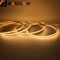 Bande LED COB électroplaquée de 8 mm et 10 mm de large, 3 fils, sans chute de tension, coupable toutes les 2,5 cm, 2700K-6500K, pour magasins de vêtements