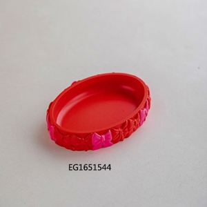 Accessoires de salle de bain de haute qualité, ensemble d'accessoires de salle de bain en céramique <span class=keywords><strong>rouge</strong></span> avec nœud en relief, distributeurs de <span class=keywords><strong>savon</strong></span>, <span class=keywords><strong>porte</strong></span>-<span class=keywords><strong>savon</strong></span> - Product Image 5