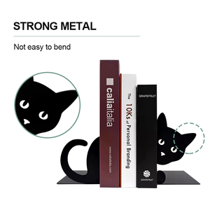 ที่คั่นหนังสือโลหะทันสมัยสำหรับชั้นวางของ ที่วางหนังสือตกแต่งสำหรับหนังสือหนา - Product Image 6