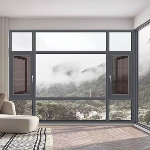 Zeyi cao cấp chất lượng nhôm Swing casement <span class=keywords><strong>Windows</strong></span> cho ngôi nhà tối giản phong cách nhôm nhiều cánh cửa sổ - Product Image 3