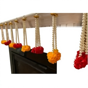 Guirnaldas Colgantes Hechas a Mano con Cuentas de Perlas Artificiales, Decoración Floral para Bodas Indias, Año Nuevo, Festivales, Hogar, Pared, Puerta - Product Image 1