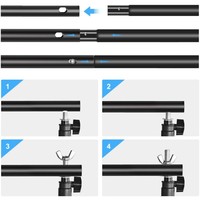 Supporto per Sfondo Fotografico Regolabile in Metallo 2*3M Marca HKLP, Attrezzatura da Studio di Origine Cinese