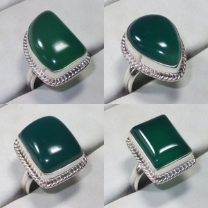 Green Onyx Oval Bezel 925 Sterling <b>Silver</b> Handmade <b>Stacking</b> <b>Ring</b> For Women Jewellery eternity vermeil <b>ring</b> - Product Image 3