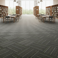Moderne Geometrische Rutschfeste Gepolsterte Graue Vlies-Teppichfliesen (50*50cm) Kommerzieller Heim- und Büroboden Direkt vom Hersteller