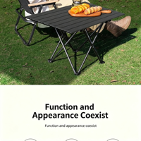 Table de pique-nique pliable portable en aluminium ultralégère réglable en hauteur pour l'extérieur