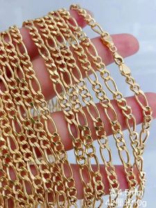 สร้อยคอทองคำแท้ 18K ลายฟิกาโร่ หนา 3 มม. ยี่ห้อซินฟลาย รุ่น AU750 สำหรับผู้หญิง คุณภาพสูง สามารถนำไปจำนำได้ ผลิตในอิตาลี - Product Image 3