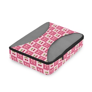 Ensemble de 6 organisateurs de vêtements de haute qualité, motif cerise rose, cubes de compression personnalisés entièrement imprimés pour le voyage - Product Image 4