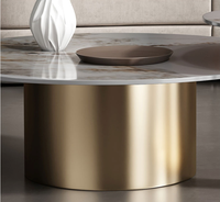 Nouveautés, table basse ronde en marbre blanc, style nordique naturel, salon, ensemble de meubles en bois de luxe