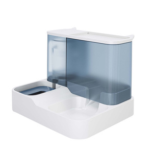 Dispensador de Agua y Comida para Mascotas, Plástico Transparente, Separador de Comida Seca y Húmeda, Estilo Moderno, Estación de Alimentación para Perros y Gatos - Product Image 2