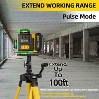 Niveau laser industriel YaJin 4D 360 degrés, 16 lignes vertes, haute précision 1 mm/5 m pour la construction, le nivellement, intérieur/extérieur
