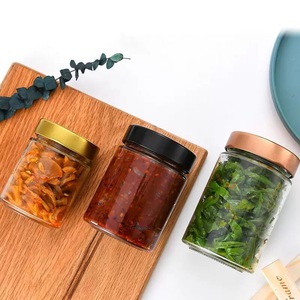 Stoples Kaca Ramah Lingkungan 250ml/500ml/1000ml Tutup Aluminium Mulut Lebar Food Grade untuk Susu, Kue, Pil, Minyak Zaitun, Jeli, Gula - Product Image 5