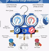 Manomètre de diagnostic de réfrigération AC, R410A, R32, R134A, R404A, ensemble système et pièces pour pièces détachées de réfrigérateur