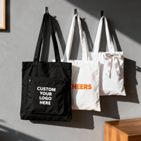 Sacs fourre-tout en toile de coton polyester réutilisables personnalisés de 12 po x 16 po avec logo personnalisé pour femmes