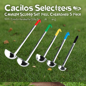 Set di 5 paletta per gelato Cacillos Select in acciaio inossidabile con manici colorati per servire e conservare facilmente - Product Image 3