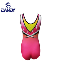 Justaucorps de gymnastique coloré personnalisé Dandy prix de gros justaucorps pour filles avec strass