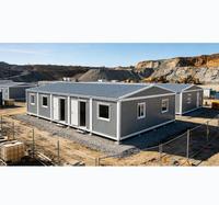 Maison préfabriquée mobile en structure acier pour dortoir de travailleurs de chantier, abri temporaire, hébergement extérieur pour mines