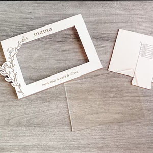 2024 superventas personalizado grabado con láser Mama Picture Frame Madera Día DE LA Madre regalos Presente de niños - Product Image 3