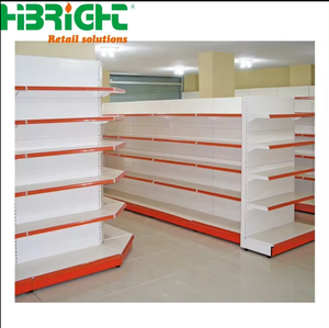 Exhibición comida bebida paño blanco metálico estante de exhibición estantes de supermercado estantes góndola para la venta - Product Image 1