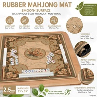 Tapis de Mahjong de luxe à motif floral de style américain, taille standard, pliable, imperméable, silencieux, portable, pour jeux de poker et divertissement