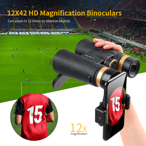 Kf concept binóculo dobrável à prova d' água, telescópio hd 12x42, à prova d' água, para viagem, turismo - Product Image 3
